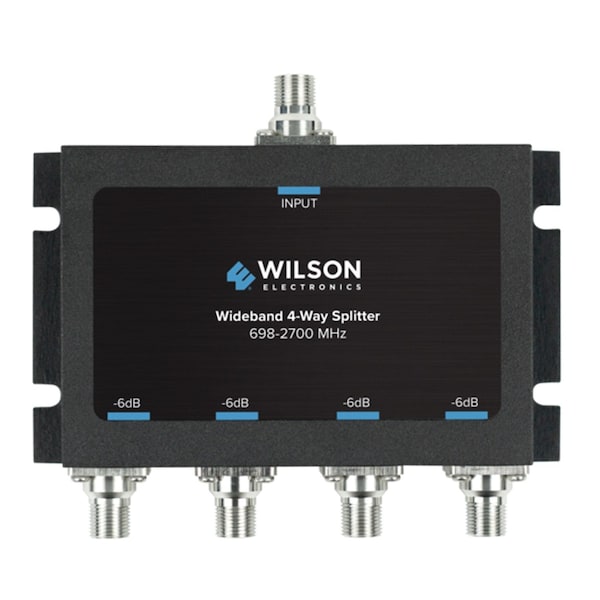 Wilson Electronics Wideband 4-Way Splitter with F-Female Connector 850036